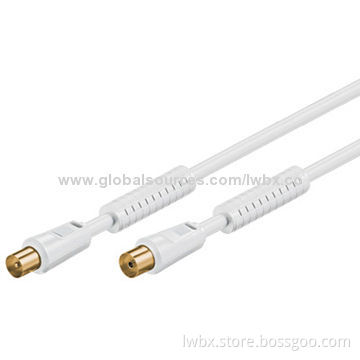 Coax plug/coaxial jack (100% shielded, gold-plated)